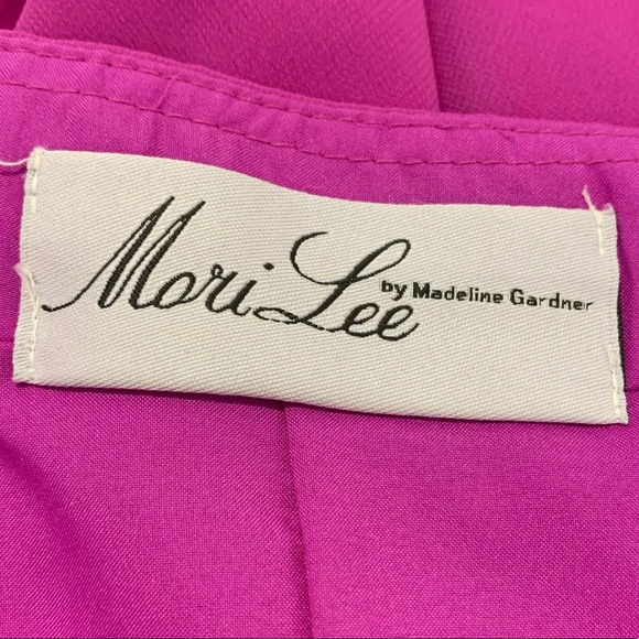 Mori Lee Knee Length Halter Chiffon Dress NWT - Picture 6 of 8